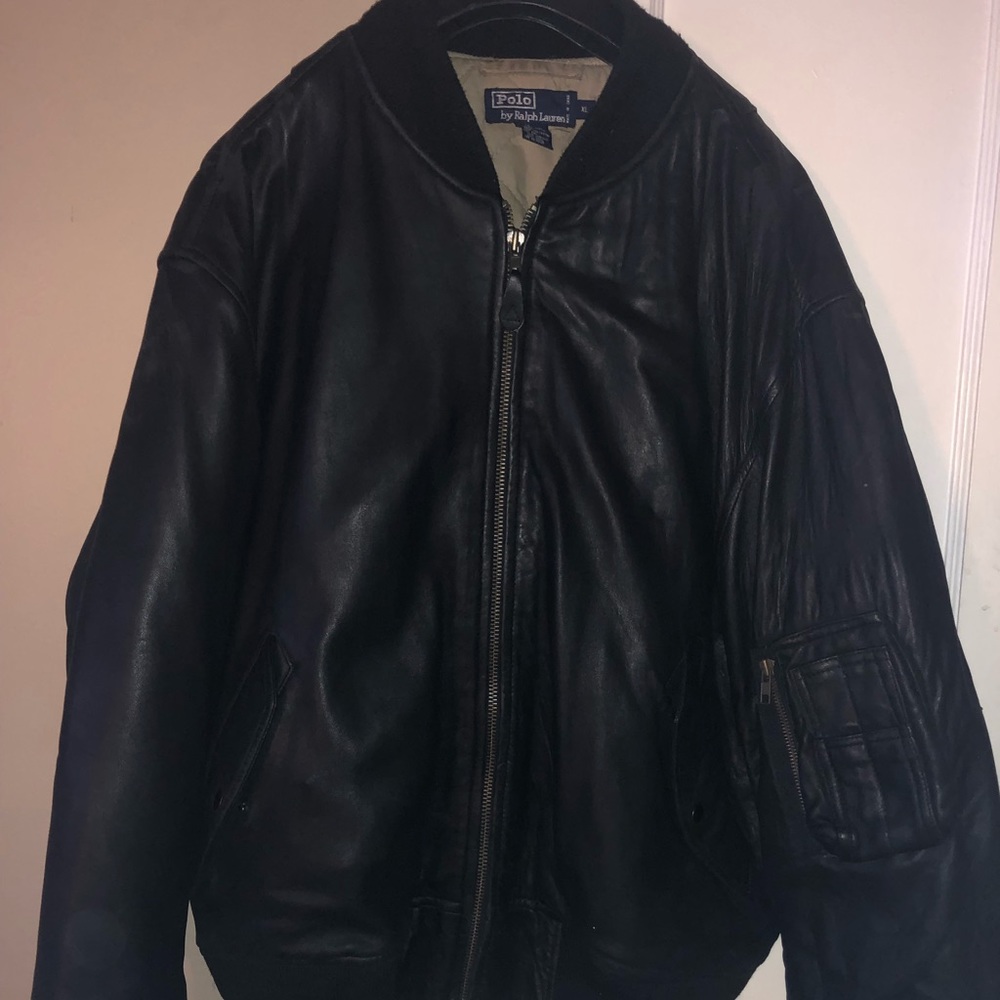 Ralph Lauren Leather Bomber Jacket